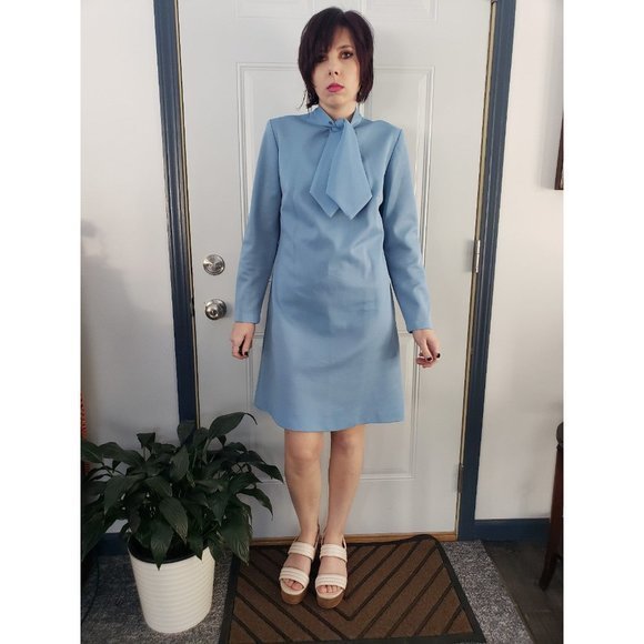 Vintage 70s Polyester Dress with Vest Set‎ - Picture 2 of 5